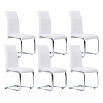 ID MARKET Lot de 6 chaises MIA blanches pour salle à manger