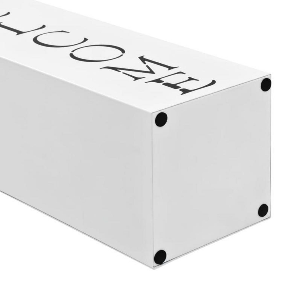 VIDAXL Porte parapluie Welcome Acier Blanc