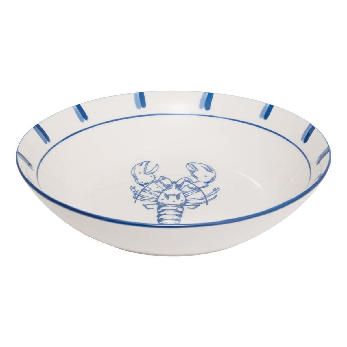 SECRET DE GOURMET Lot de 6 Assiettes Creuses  Océania  20cm Bleu