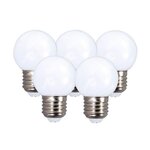 CENTRALE BRICO Lot de 5 ampoules led opaque E27 50 Lm ~ 7 W