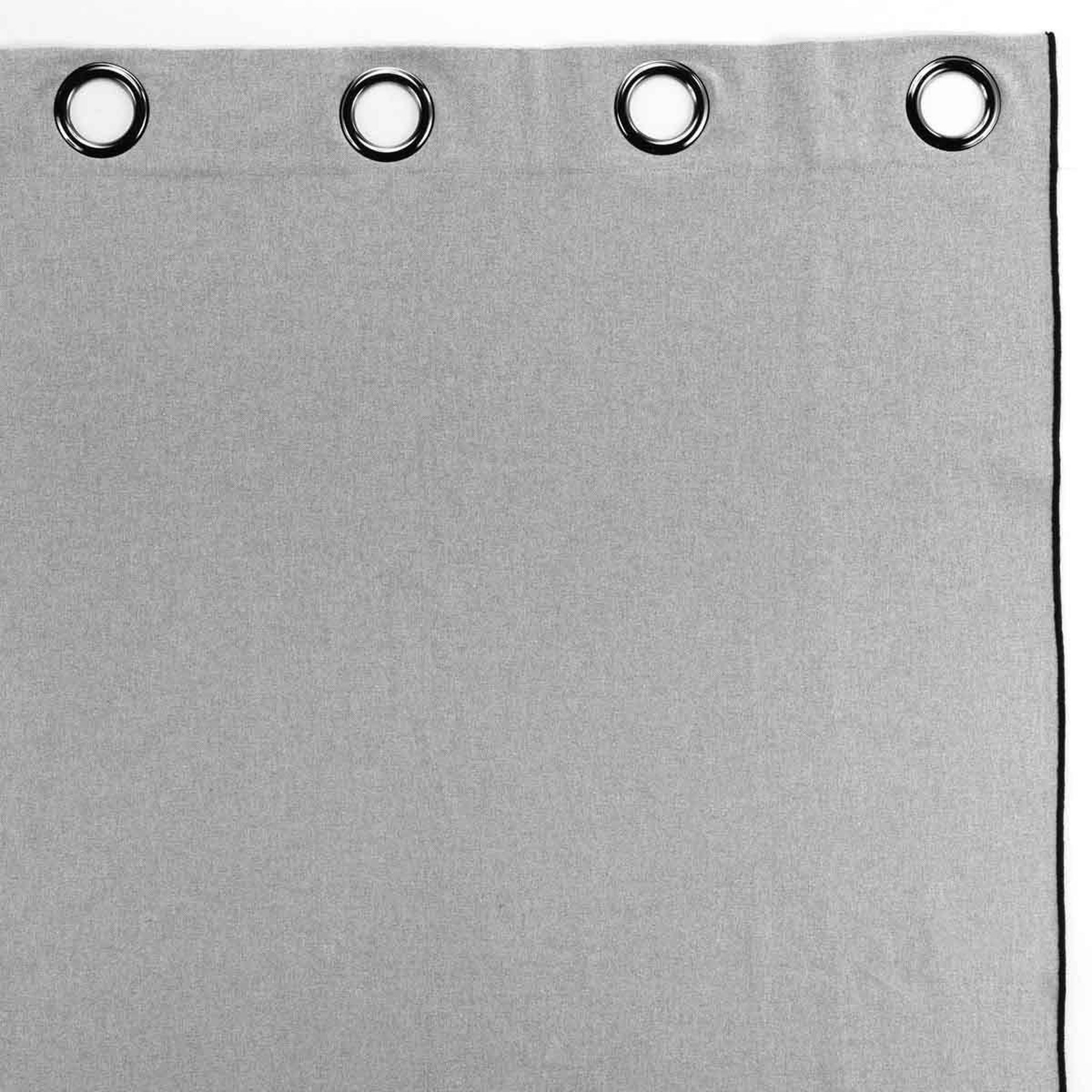 Voir la diapositive 3 : Douceur d'Intérieur Rideau à œillets  mistraline  140x240cm gris chiné