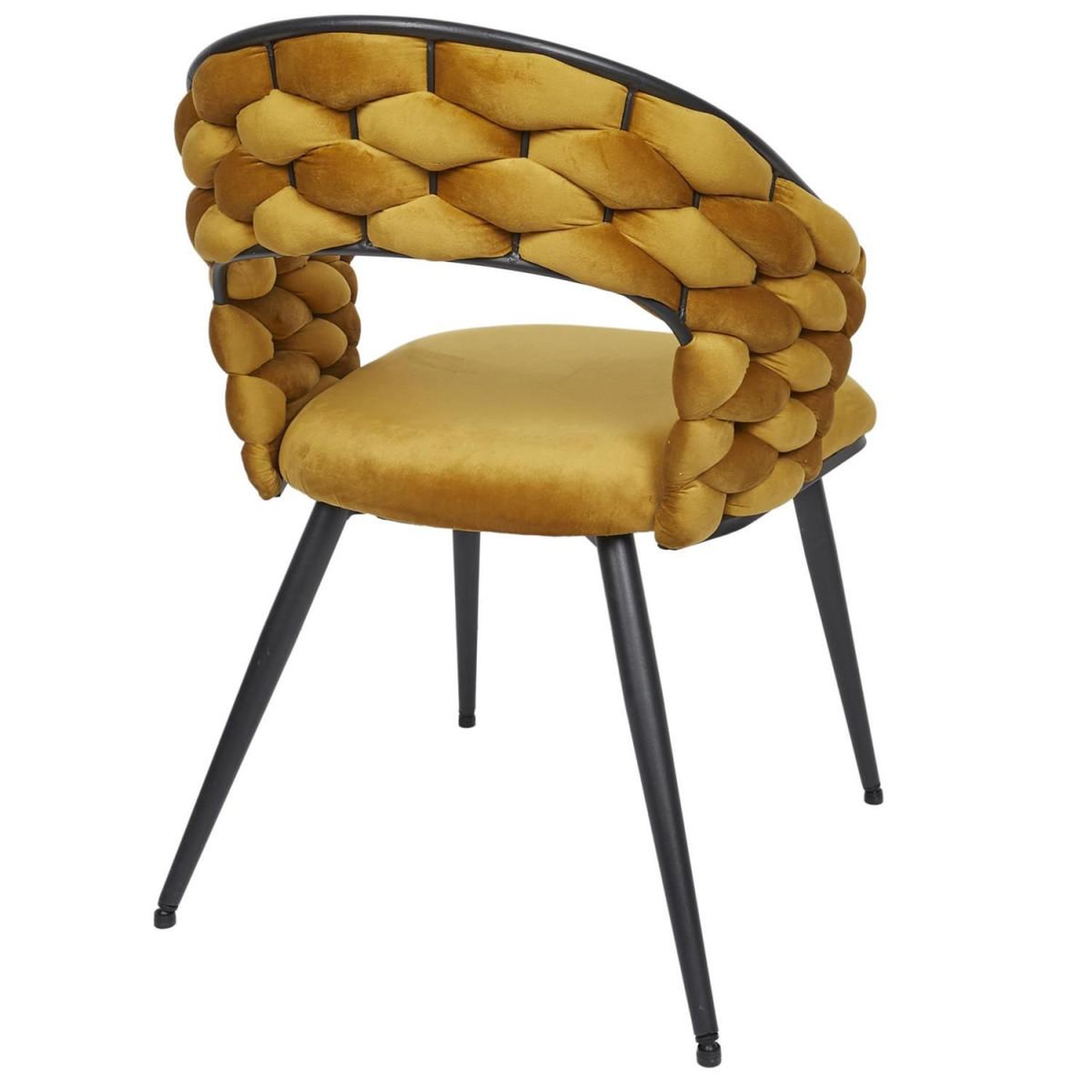 Voir la diapositive 6 : The Home Deco Factory Lot de 2 chaises design  salyer  82cm jaune moutarde