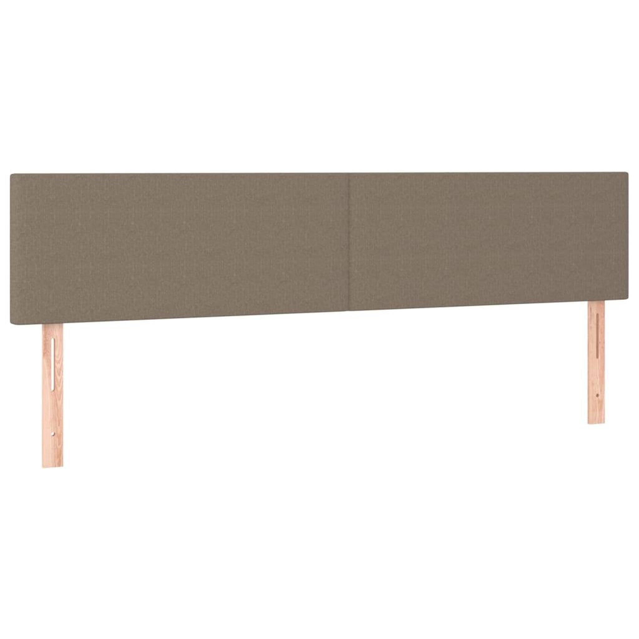 Voir la diapositive 2 : VIDAXL Tetes de lit 2 pcs Taupe 100x5x78/88 cm Tissu