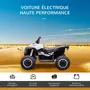 HOMCOM Quad buggy électrique enfant 12 V 3 Km/h max. effets lumineux et sonores blanc noir