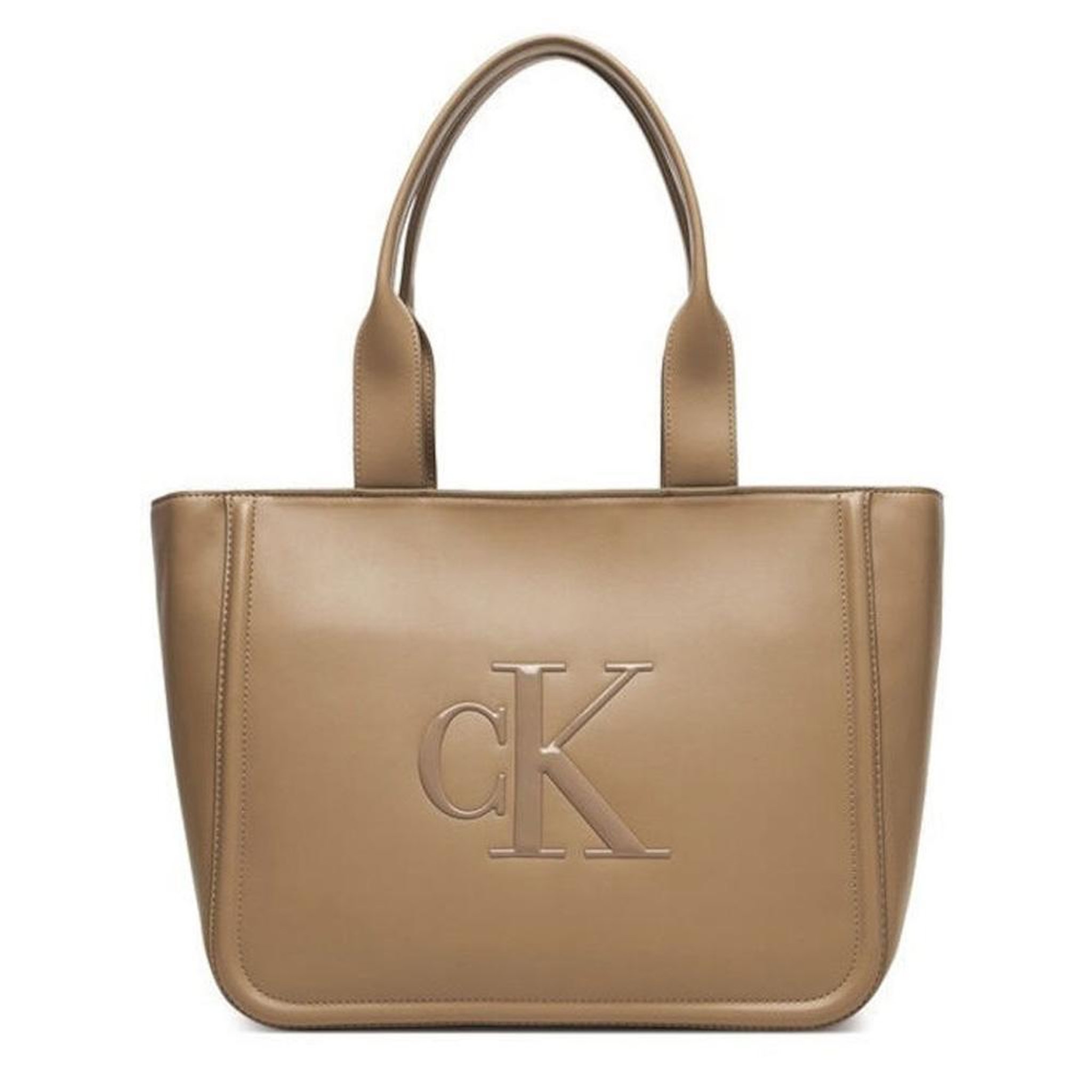 Voir la diapositive 1 : CALVIN KLEIN JEANS Sac à main beige femme calvin klein jeans bold medium tote
