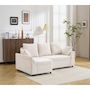 Voir la diapositive 2 : Habitat et Jardin Canapé d'angle convertible et reversible en tissu texturé  Vaugirard II  - 3 places - Beige