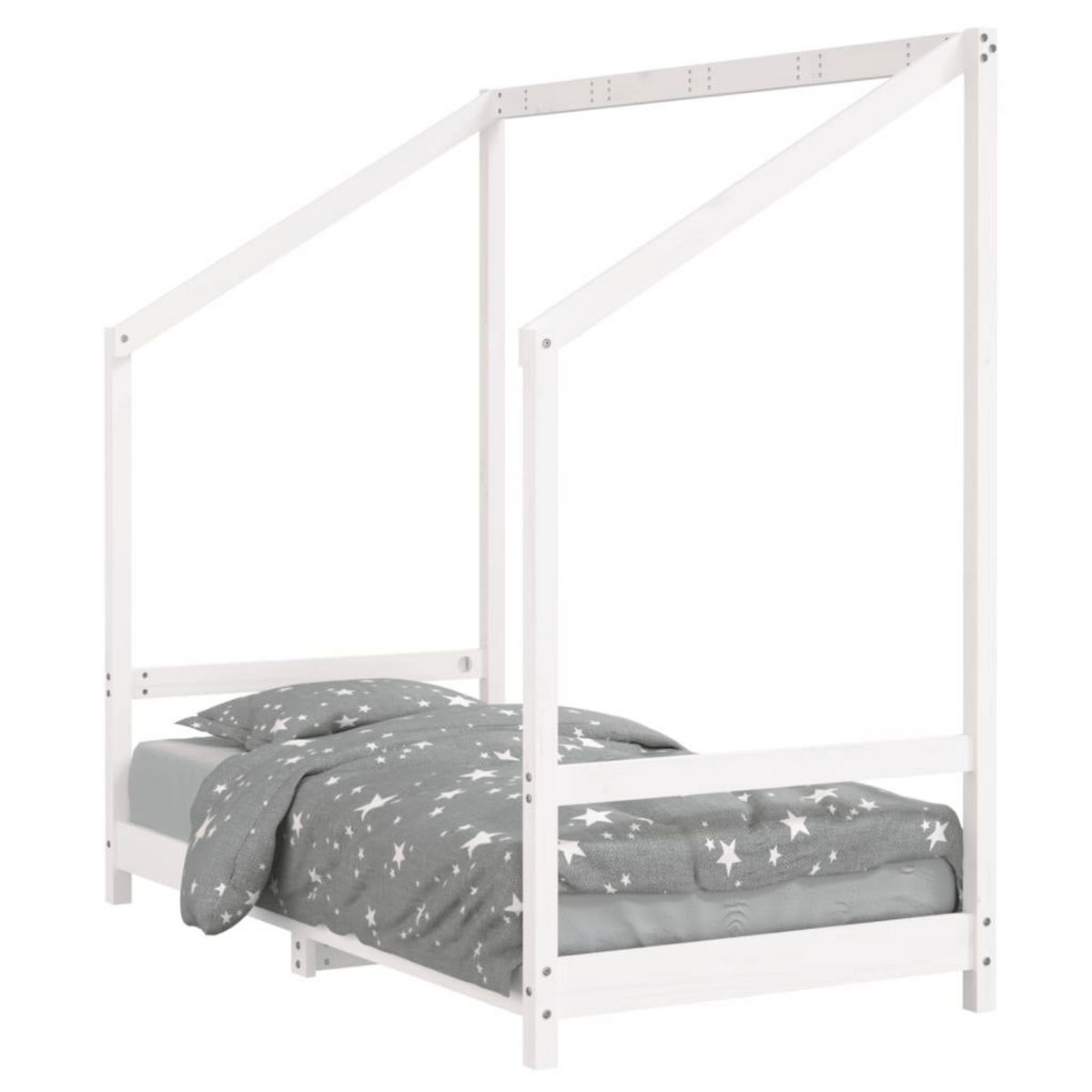 VIDAXL Cadre de lit pour enfant blanc 80x160 cm bois de pin massif