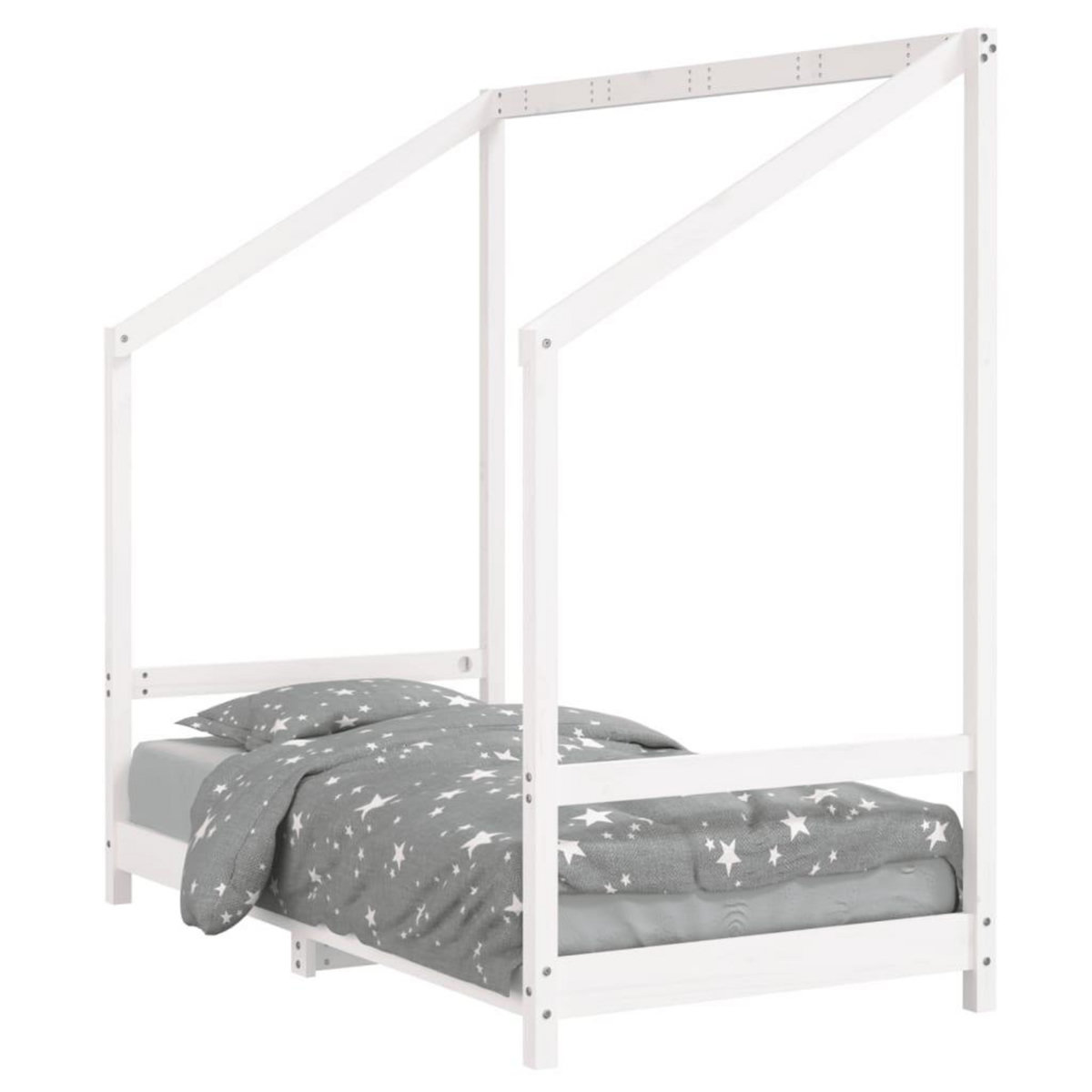 VIDAXL Cadre de lit pour enfant blanc 80x160 cm bois de pin massif