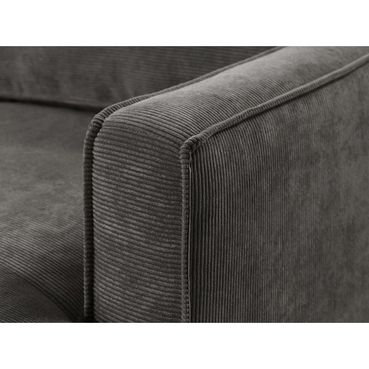 LISA DESIGN Jake - canapé panoramique d'angle gauche - convertible avec coffre - 7 places - en velours côtelé