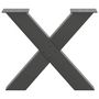 Voir la diapositive 5 : VIDAXL Pieds de table basse forme de X 2 pcs anthracite 50x(42-43) cm