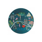 Petit Jour Assiette à Dessert Plan Paris Bleue pour Enfants - Design Original et Pratique