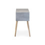 Voir la diapositive 4 : Paris Prix Table de Chevet Scandinave 1 Tiroir  Kim  60cm Gris