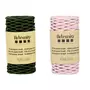 Artemio 2 bobines fil kraft vert bouteille/rose 2mm x 25 m