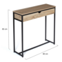 Voir la diapositive 6 : ID MARKET Console 1 tiroir DETROIT design industriel