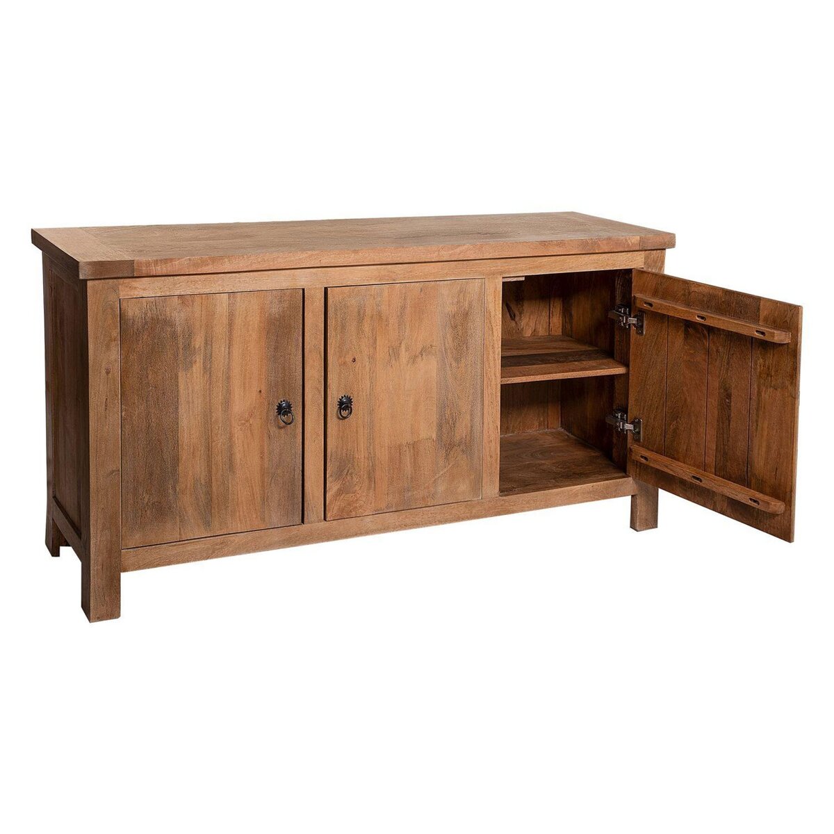 ATMOSPHERA Buffet 3 portes en bois de Manguier Ajmal - Marron