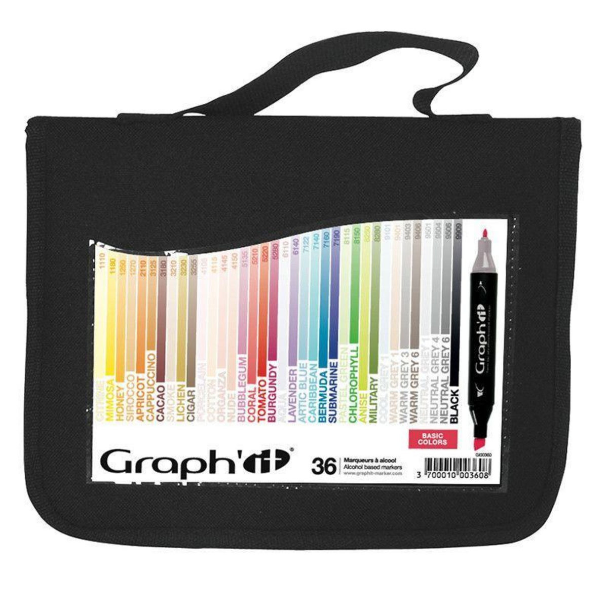 Graph it Trousse 36 marqueurs Graph'It - Basic colors