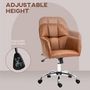 Voir la diapositive 5 : HOMCOM Chaise de bureau manager ergonomique style Chesterfield métal chromé synthétique camel