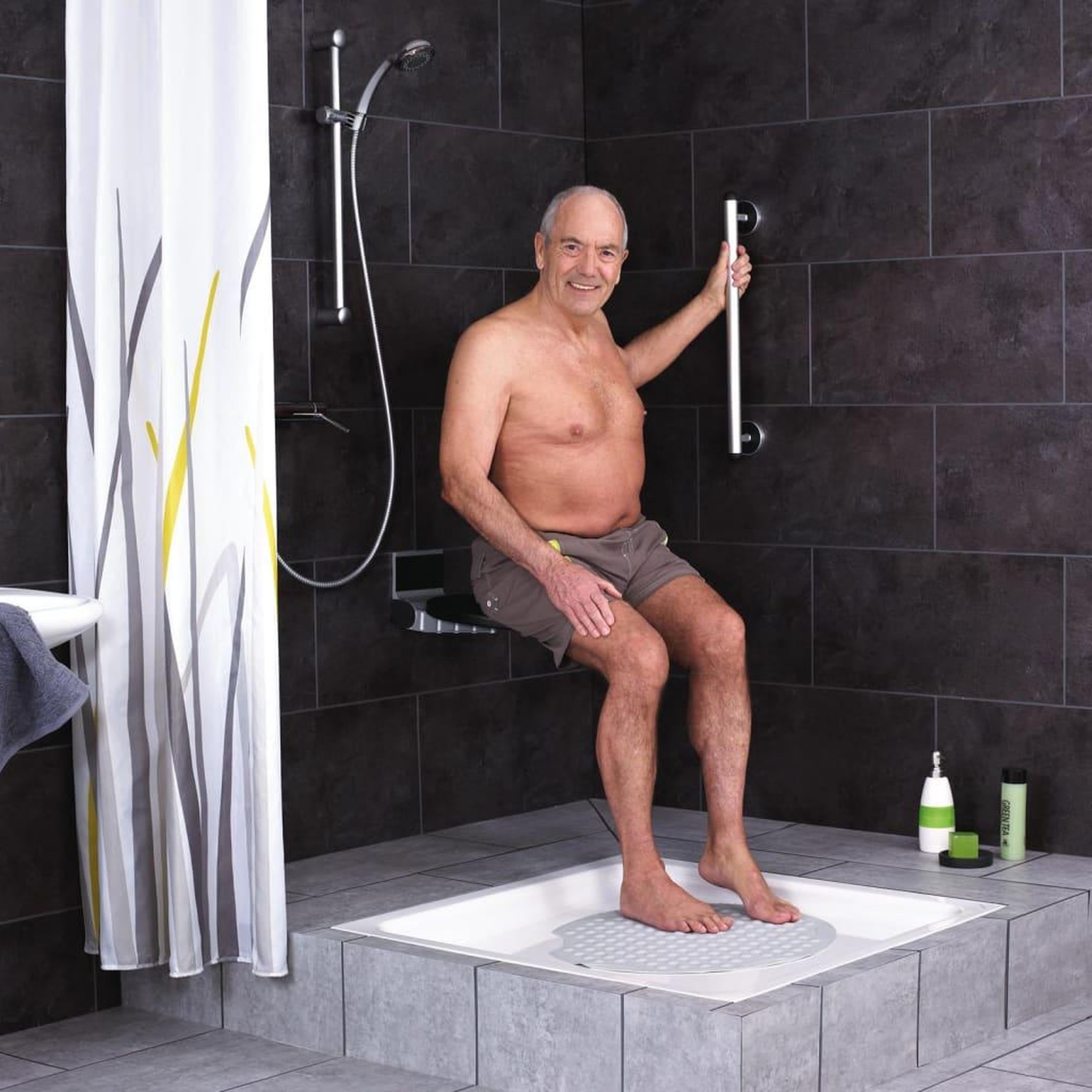 Voir la diapositive 3 : RIDDER RIDDER Barre d'appui de securite Premium 30cm Aluminium Chrome et noir