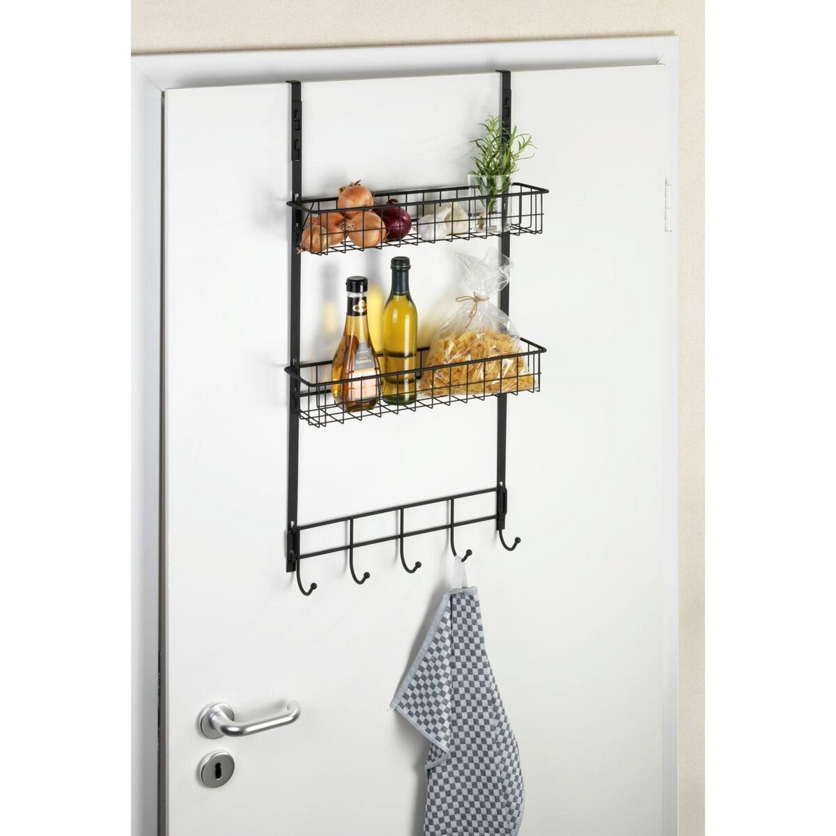 Wenko Etagère de cuisine de porte Gala - L. 39 x H. 75 cm - Noir