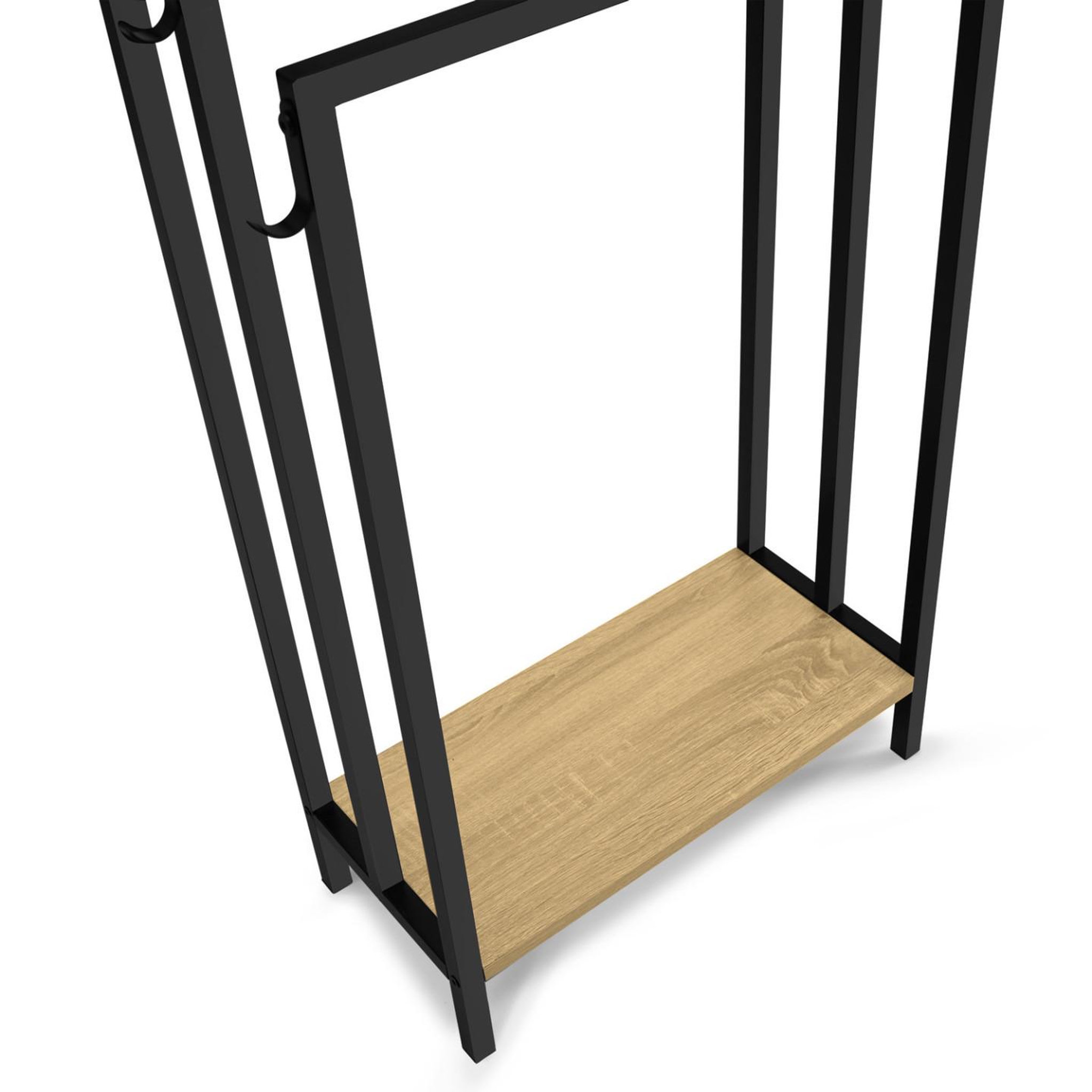 Voir la diapositive 5 : ID MARKET Porte-serviettes sur pied 3 niveaux detroit avec étagère design industriel