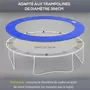 HOMCOM Couvre-ressort trampoline Ø 366 cm PVC PE haute densité rembourrage 15 mm bleu