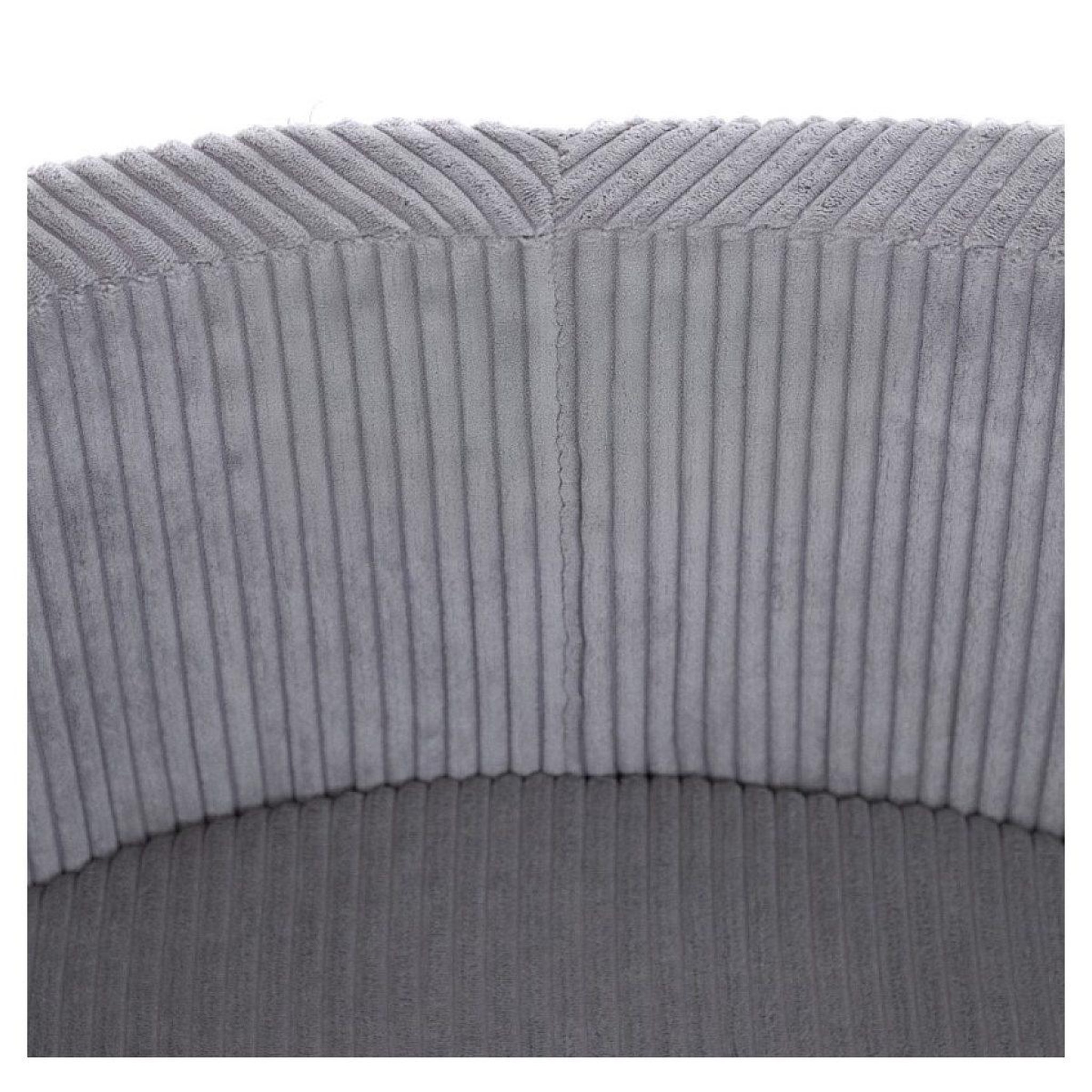 Voir la diapositive 2 : PLUSH NEST Piscine ronde 90x30 cm velours côtelé gris
