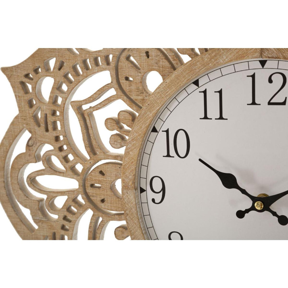 Paris Prix Horloge Murale Sculptée  Carving  60cm Naturel