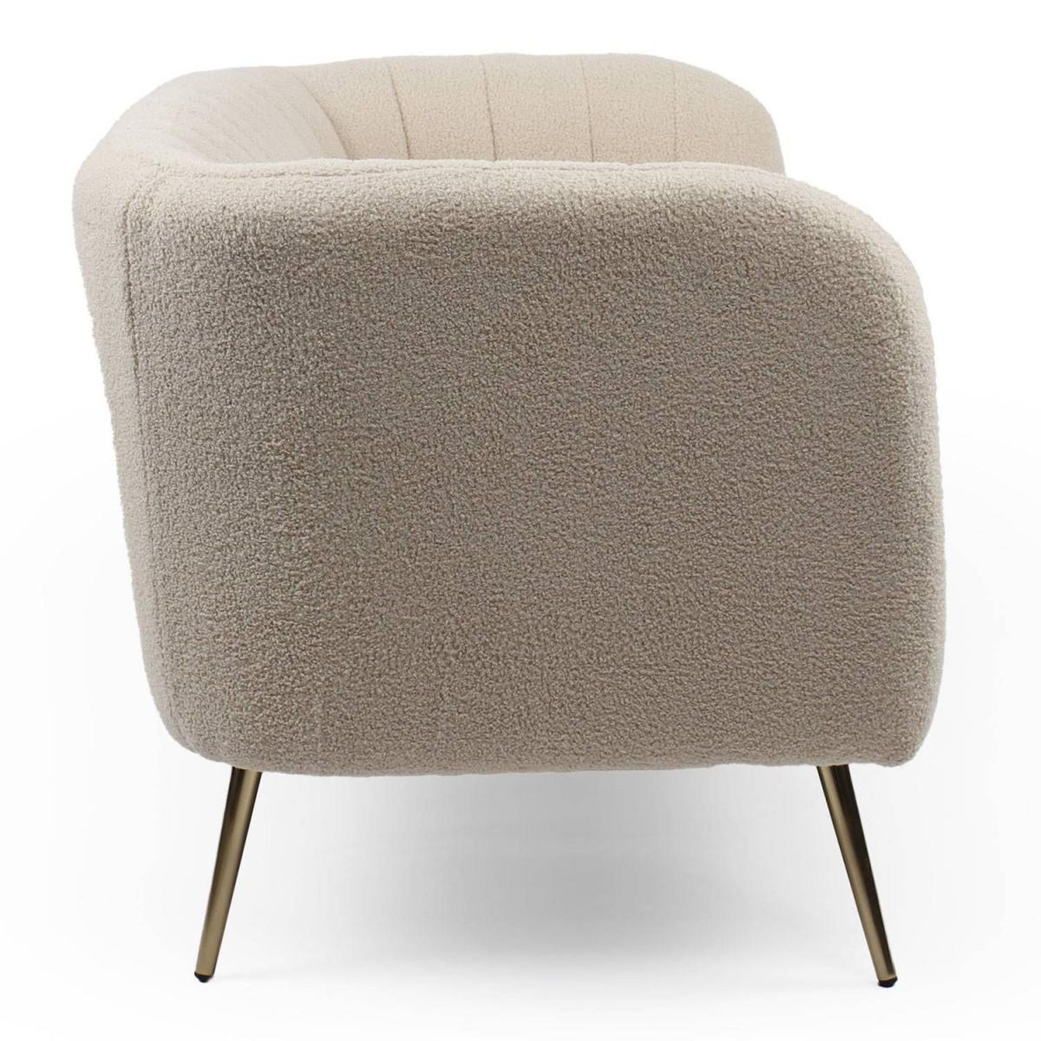 Voir la diapositive 3 : Paris Prix Canapé 2 places bouclette  reuben  128cm beige