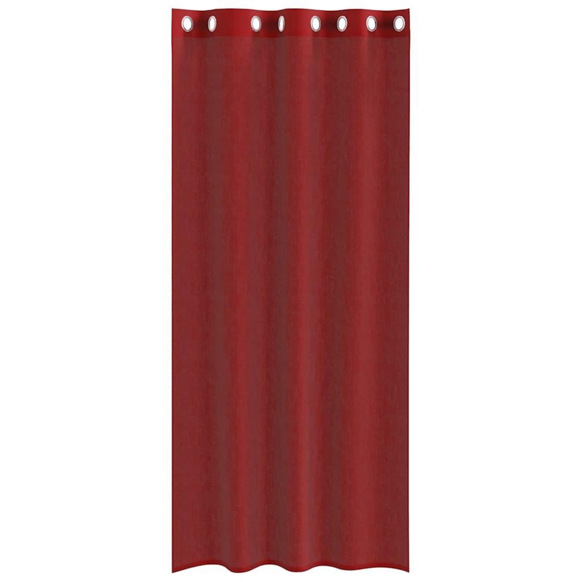 VIDAXL Rideaux en voile avec œillets 2 pcs rouge bordeaux
