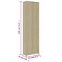 Voir la diapositive 6 : VIDAXL Garde-robe de couloir Chene sonoma 55x25x189 cm Bois ingenierie