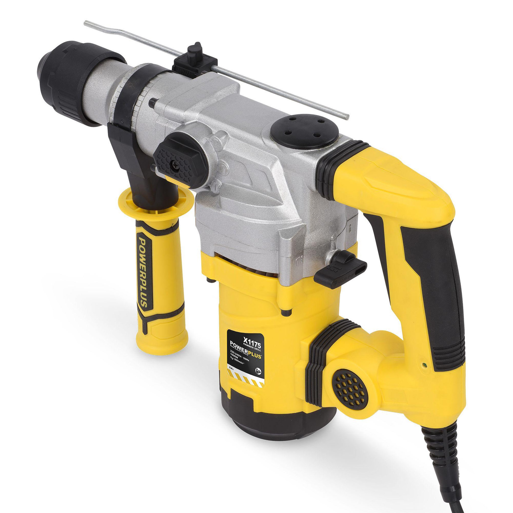 Voir la diapositive 3 : POWERPLUS Marteau perforateur-burineur 1600w 5joules