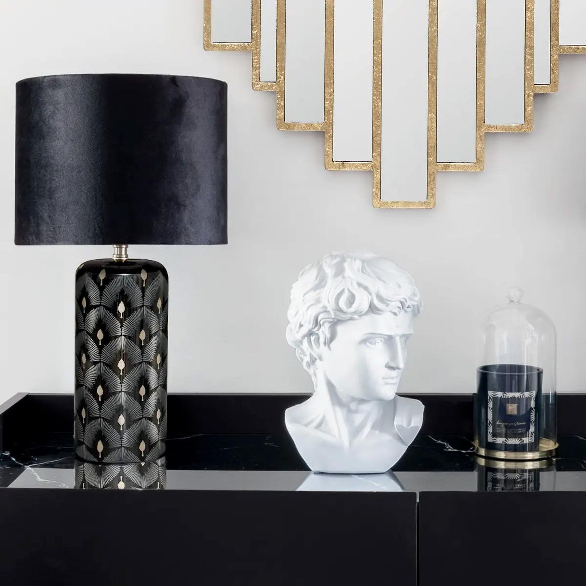 Voir la diapositive 2 : ATMOSPHERA Statuette déco  tête césar  25cm blanc