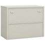 Voir la diapositive 4 : VIDAXL Armoire de bureau Gris clair 90x40x70 cm Acier