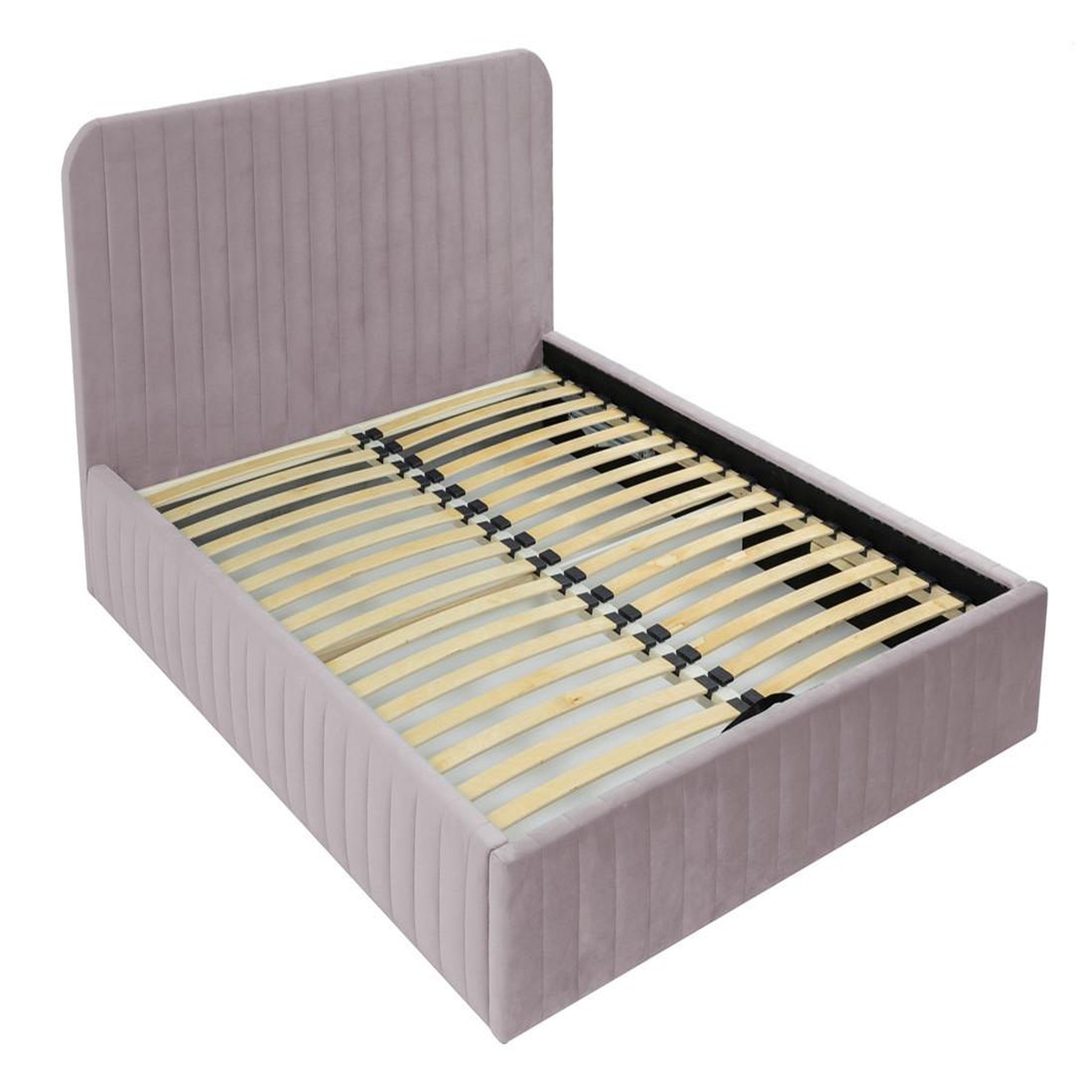 Voir la diapositive 1 : BEST MOBILIER Stuart - lit coffre - 180x200 cm - sommier inclus - en velours
