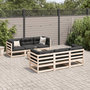 Voir la diapositive 3 : VIDAXL Salon de jardin 7 pcs avec coussins bois de pin massif