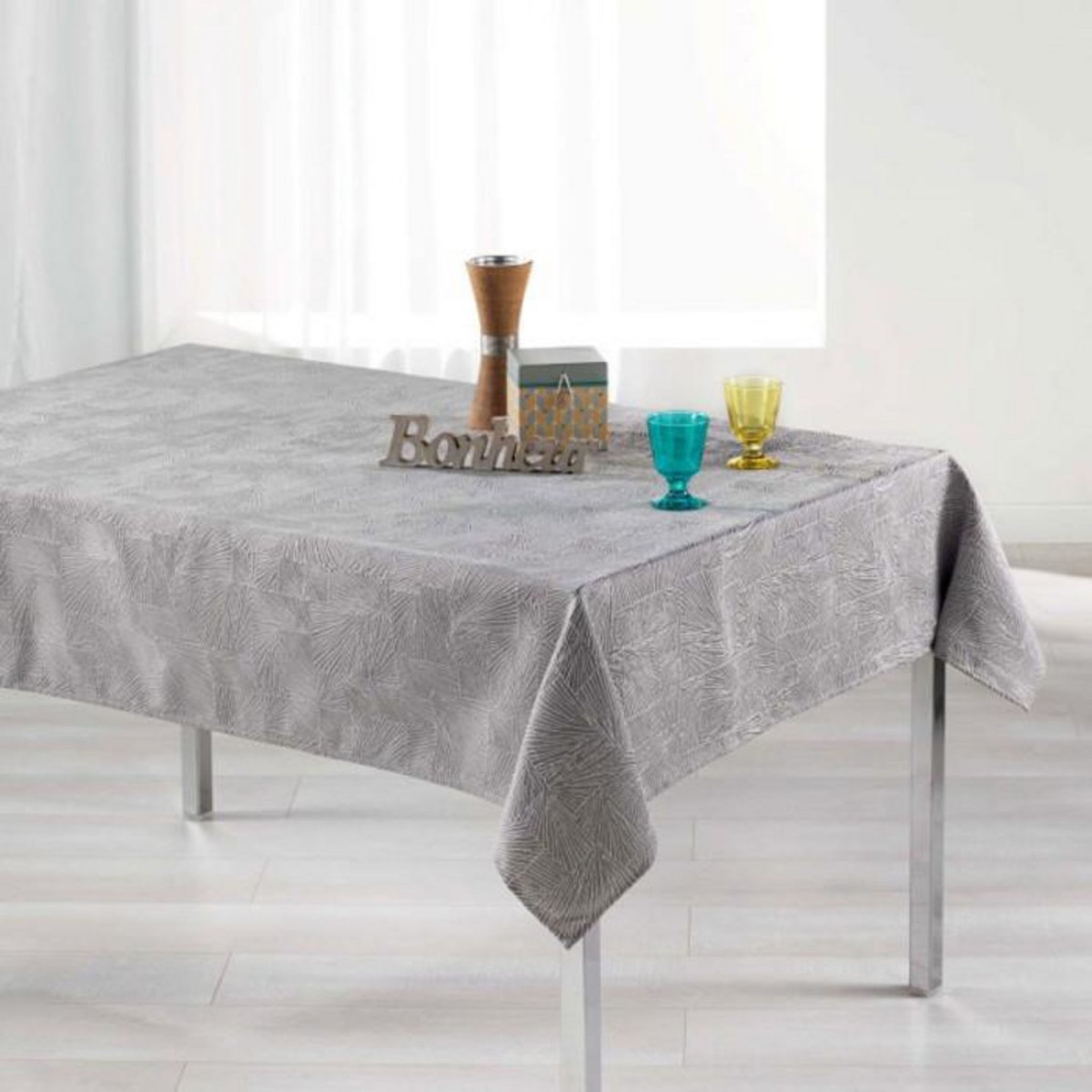 Paris Prix Nappe Rectangulaire  Alisson  140x300cm Gris