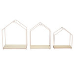 Paris Prix Lot de 3 Étagères Murales  Maison  28cm Rose