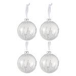 Paris Prix Lot de 4 Boules de Noël  Sucre  10cm Transparent