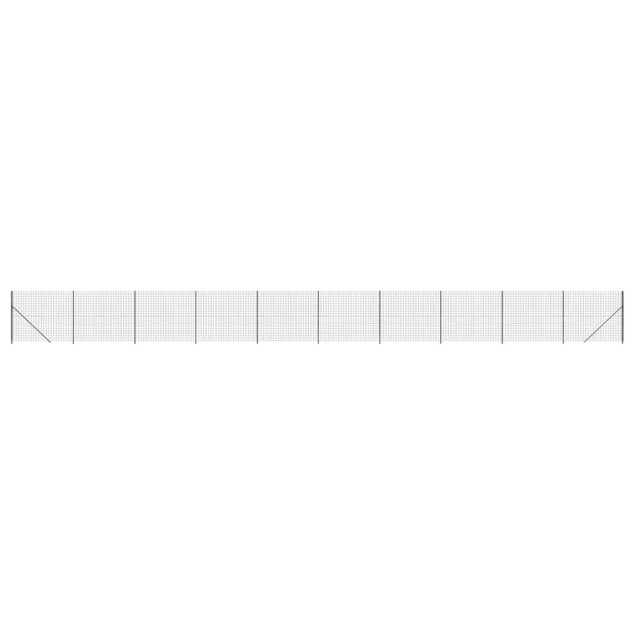 Voir la diapositive 2 : VIDAXL Cloture en treillis metallique avec bride anthracite 2,2x25 m