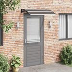 VIDAXL Auvent de porte Noir 120x75 cm PC