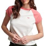 SUPERDRY T shirt Rose/ Femme Superdry Raglan. Coloris disponibles : Beige
