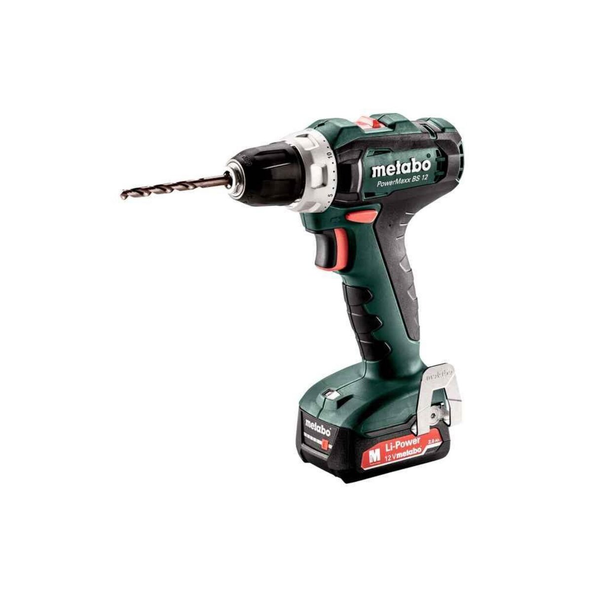 METABO SAS Perceuse visseuse 12 V PowerMaxx BS 12 - 2 x 2,0 Ah Li-Power, SC 30, coffret Metabox