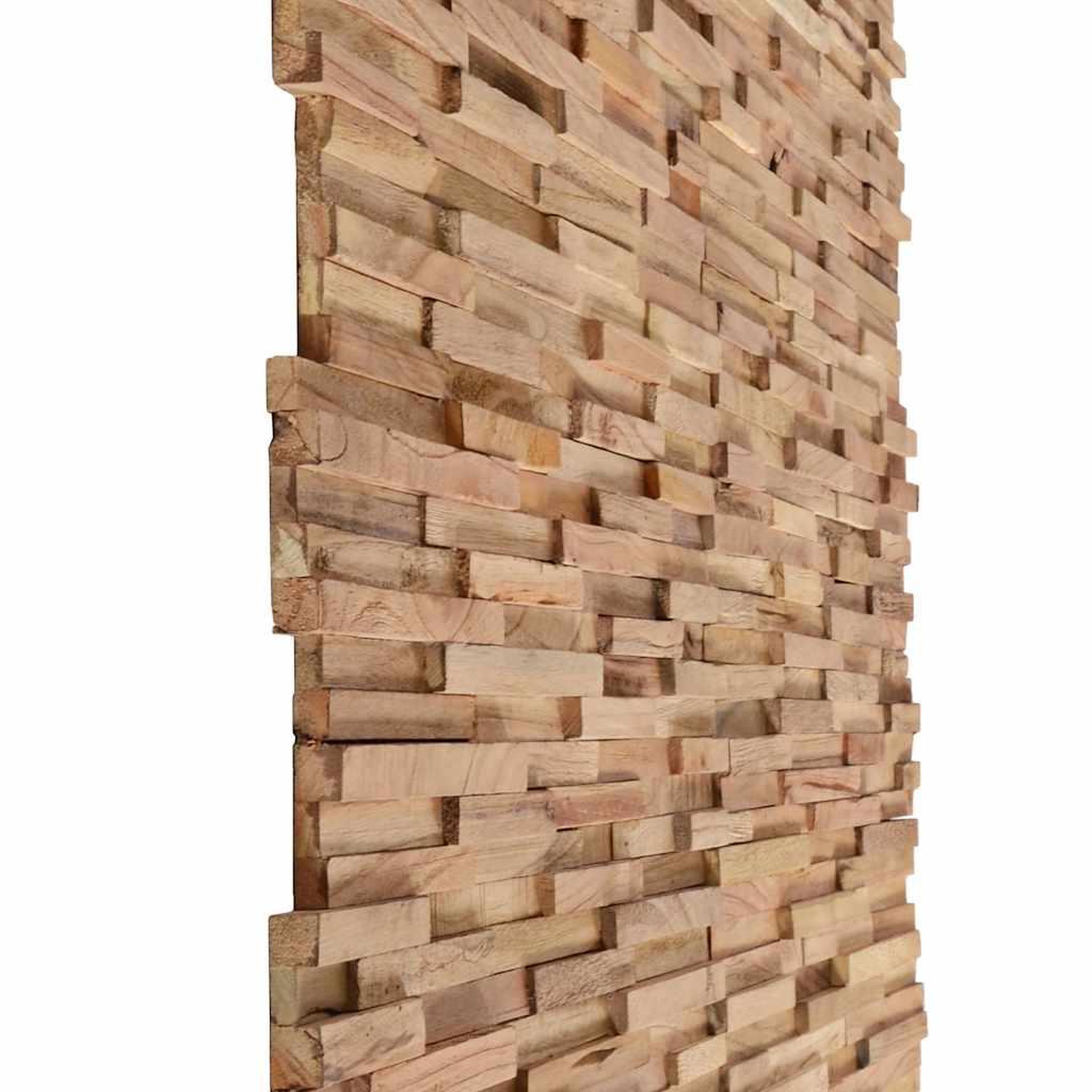 Voir la diapositive 3 : VIDAXL Panneaux de revetement mural 3d 10 pcs 1,08 m^2 bois de teck