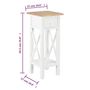 Voir la diapositive 6 : VIDAXL Table d'appoint Blanc 27 x 27 x 65,5 cm Bois