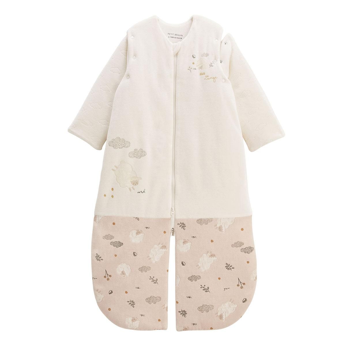 Petit Béguin Turbulette d'hiver en velours avec manches amovibles et jambes séparables Câlins