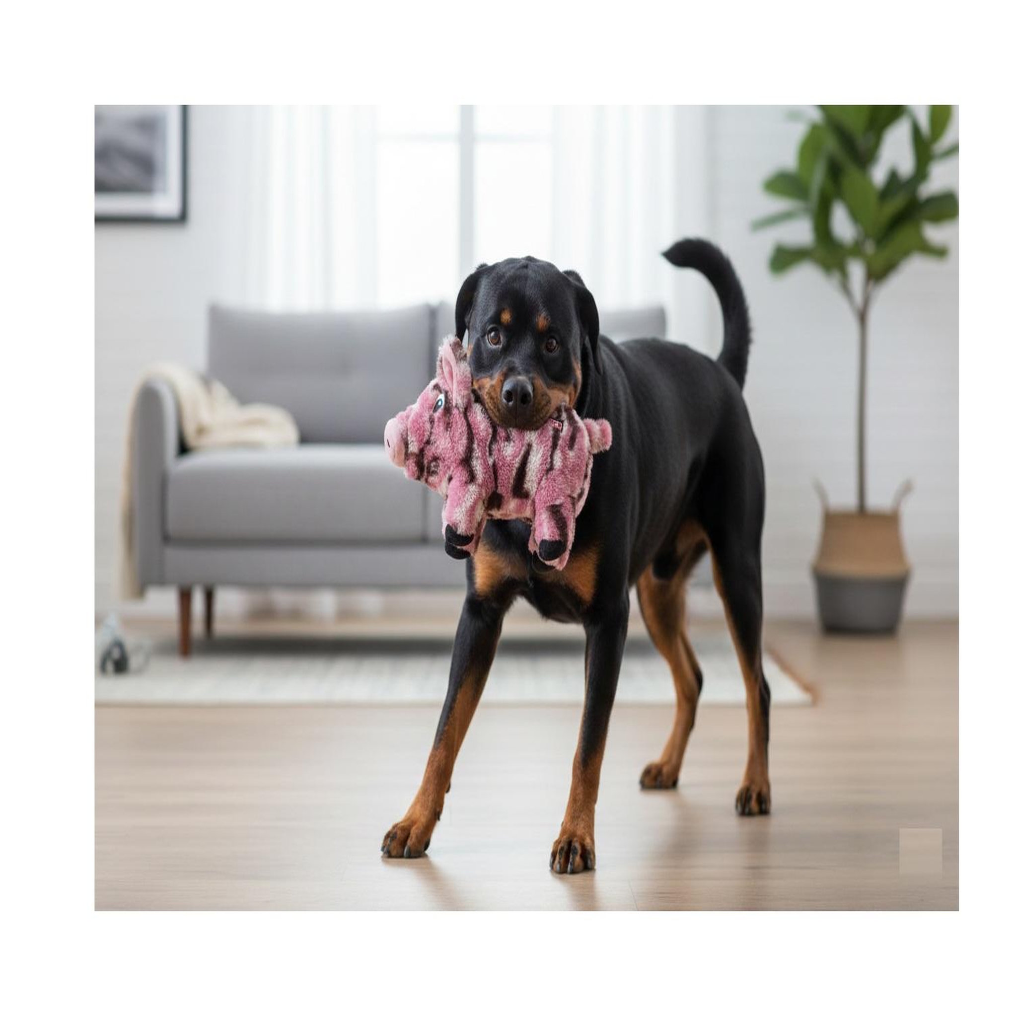 Voir la diapositive 3 : Eden Jeu pour chien cochon rose design et moderne
