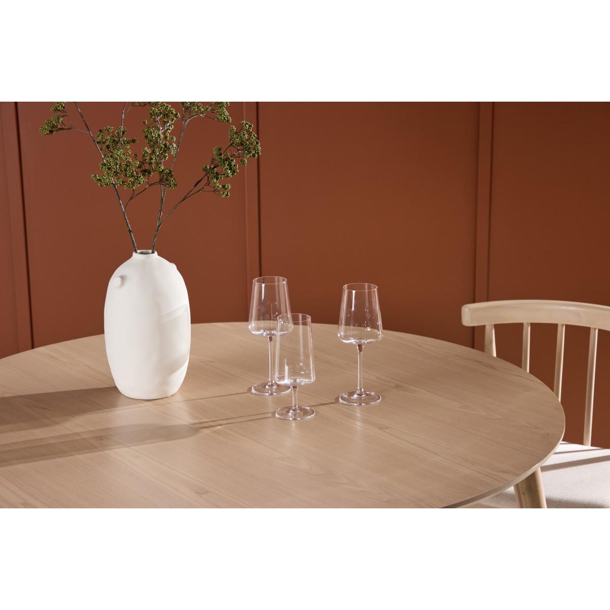 Voir la diapositive 5 : Paris Prix Table à manger ronde  flora  120cm naturel