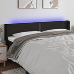 VIDAXL Tete de lit a LED Noir 183x16x78/88 cm Tissu