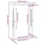VIDAXL Arche pour rosiers 150 x 60 x 204 cm Bois impregne