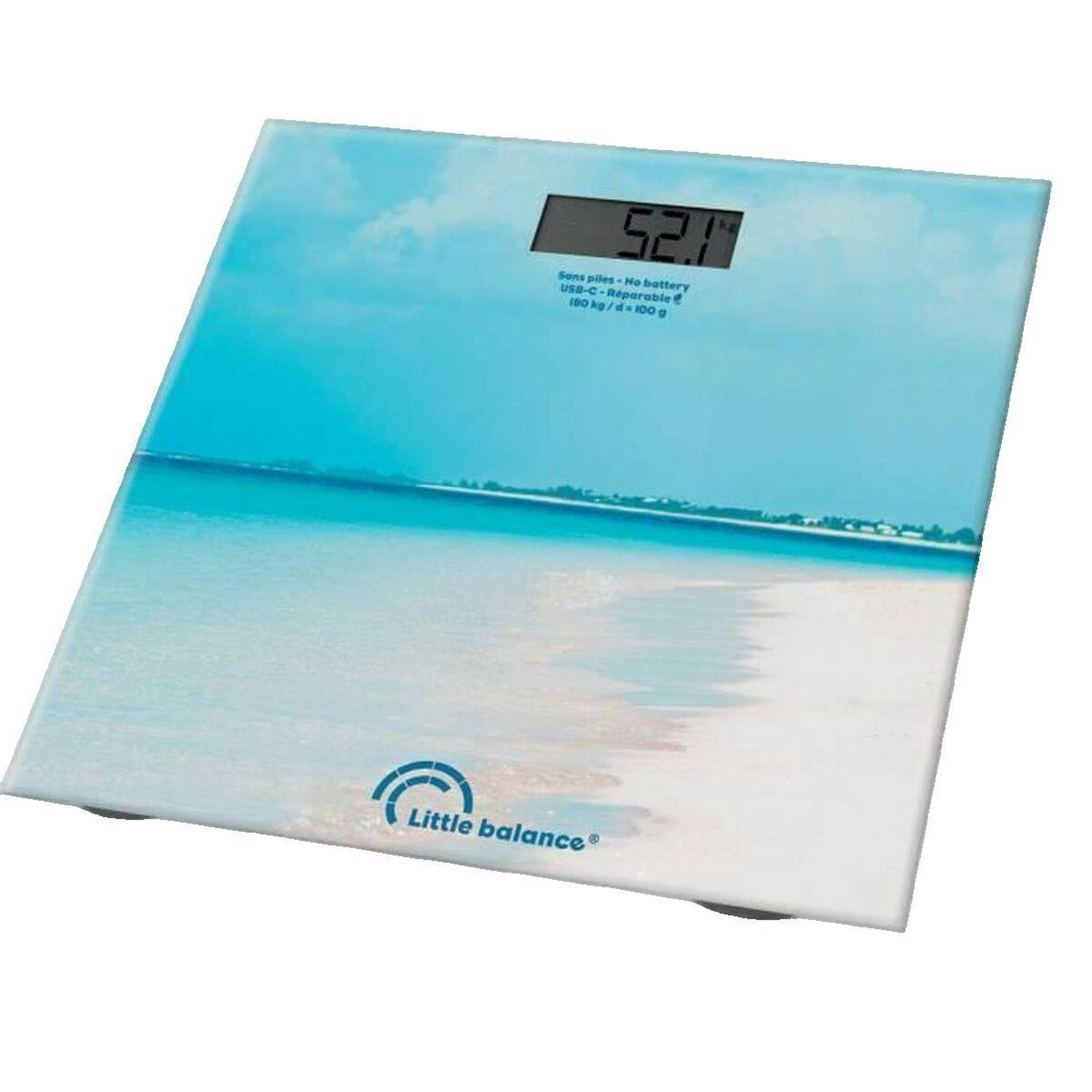 Voir la diapositive 2 : LITTLE BALANCE Pèse-personne électronique Little Balance Caraïbes bleu